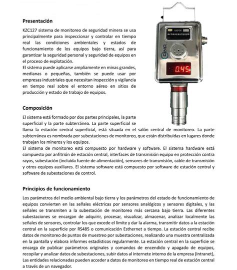 Sistema De Monitoreo Continuo De Seguridad Para Mineria Subterranea De