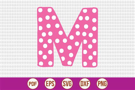 M Polka Dot Alphabet Graphic By Creativemim Creative Fabrica