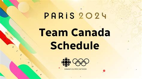 Team Canada Schedule Cbc Olympic Games Paris Worksheets Library