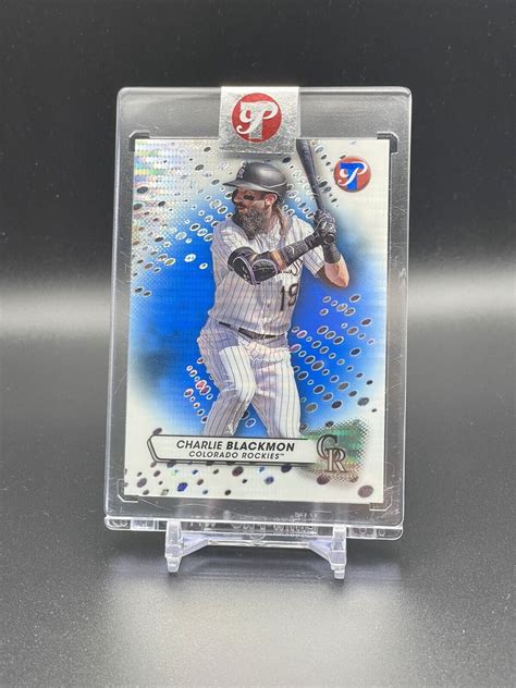 2023 Topps Pristine CHARLIE BLACKMON Pristine Encased Blue Refractor