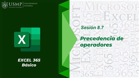 Excel 365 Sesión 8 7 Precedencia de operadores YouTube