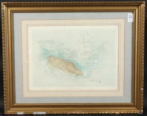 Sold At Auction Raoul Dufy RAOUL DUFY Sleeping Nude Original Etching And Pencil Signed 9