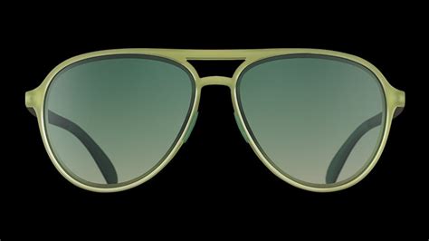 Cadet Green Aviator Sunglasses Buzzed On The Tower Goodr — Goodr Sunglasses