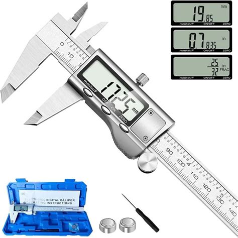 Inch Stainless Steel Digital Caliper With Large Lcd Screen Vernier