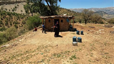 Iranian Nomadic Life Cooking Spaghetti In A Nomadic Mountain House