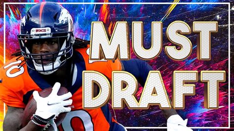 2022 Fantasy Football Must Draft Wide Receivers YouTube