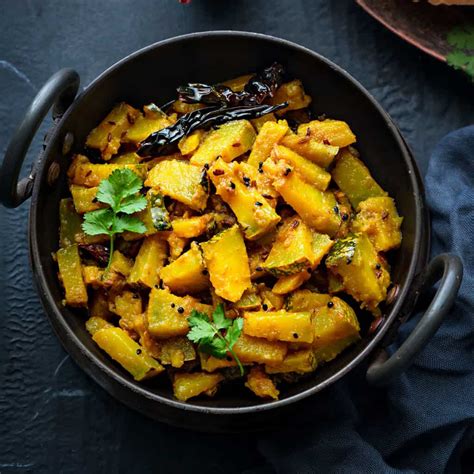 Kaddu Ki Sabji Recipe Pumpkin Sabzi Cubes N Juliennes