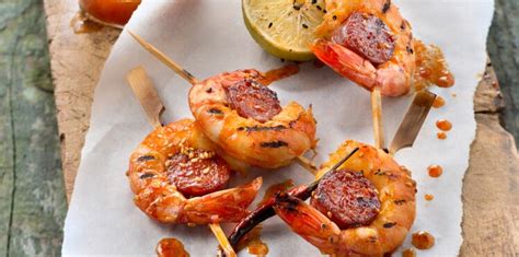 Gambas au chorizo facile découvrez les recettes de Cuisine Actuelle