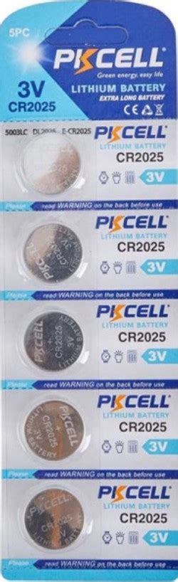 ᐉ Батарейка PkCell CR2025 3 0V Lithium Blister 5pcs купить по цене