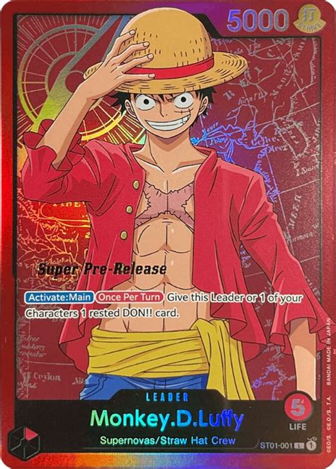 Monkeydluffy 001 Super Pre Release Starter Deck 1 Straw Hat Crew