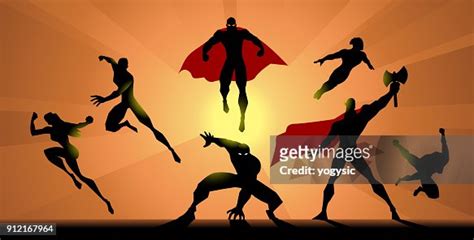 Vector Superhero Team Silhouette High Res Vector Graphic Getty Images