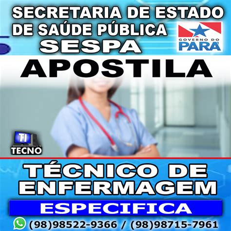 APOSTILA ESPECIFICA TÉCNICO EM ENFERMAGEM DE SAÚDE ESTADO DO PARÁ