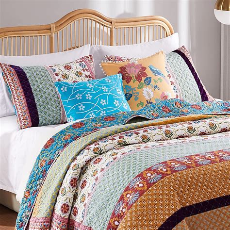 Global Trends Tori Reversible 100 Cotton Quilt Set Modern Bohemian