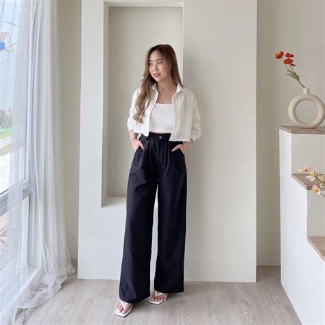 Jual Vien Pants Celana Panjang Culotte Wanita Shopee Indonesia