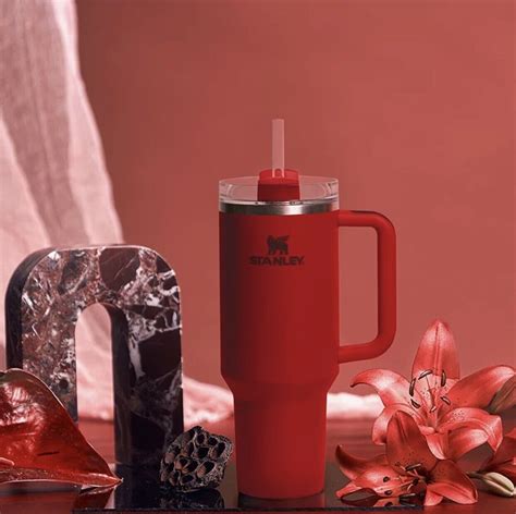 Stanley Quencher H Flowstate Tumbler Oz Celebration Red Lava Ebay