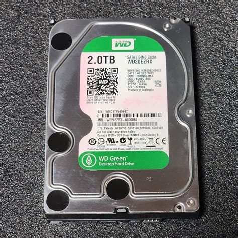 Yahoo オークション WesternDigtal WD Green WD20EZRX 00DC0B0 2TB 3