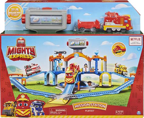 Mighty Express, Mission Station Playset with Exclusive Freight Nate Toy ...