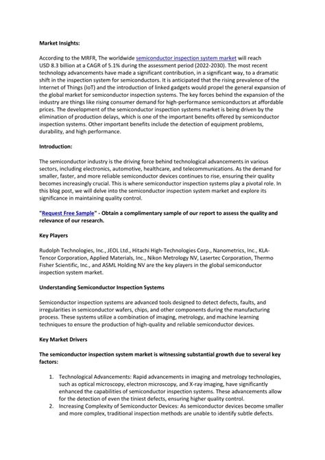 Ppt Semiconductor Inspection System Market Powerpoint Presentation