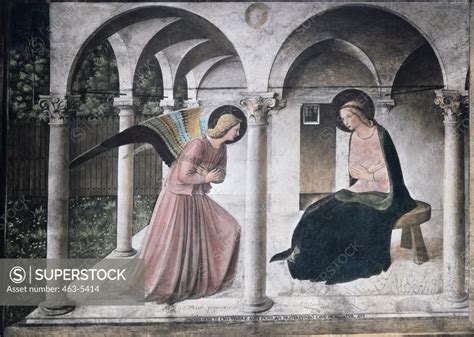 The Annunciation Fra Angelico Ca Italian Fresco Museo Di