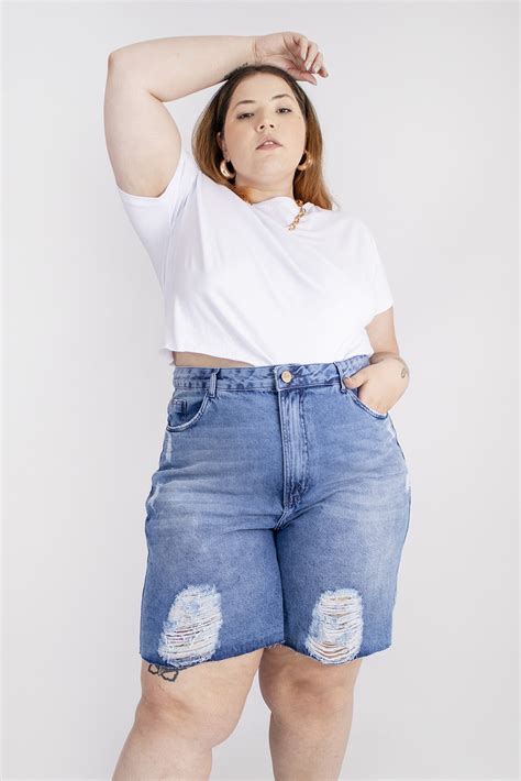 Bermuda Mom Jeans Plus Size Modaliss