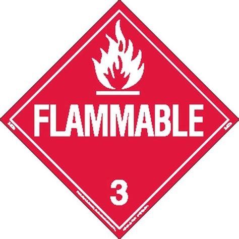 Buy Labelmaster Z Ez Flammable Liquid Hazmat Placard Worded E Z