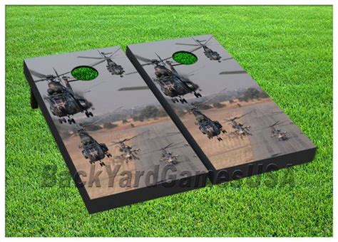 Vinyl Wraps Cornhole Boards Decals Army Helicopters Bag Toss Custom