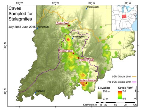 Indiana Caves Map