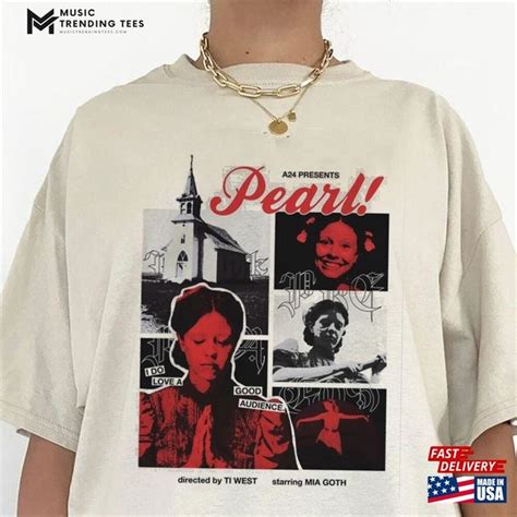 Pearl A24 Movie T Shirt Mia Goth Horror Tee Hoodie Shirt Classic Trong 2024