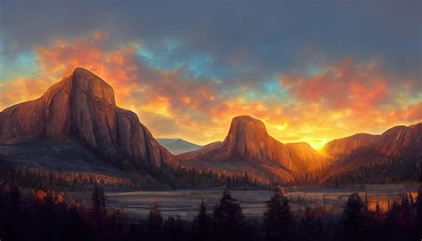 Premium Photo | Sunrise in yosemite