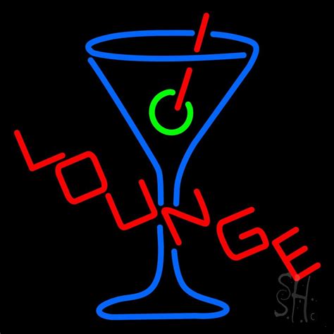 Lounge With Martini Glass Led Neon Sign Lounge Neon Signs Everything Neon