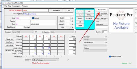 PerfectFit User Guide Taking Physical Inventory PF8