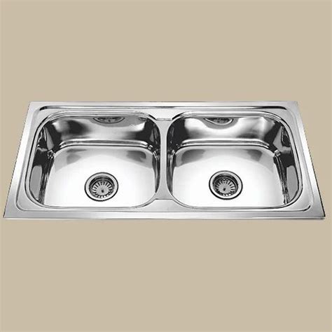 Ss Double Bowl Kitchen Sink Size X Inch Finish Type Chrome At