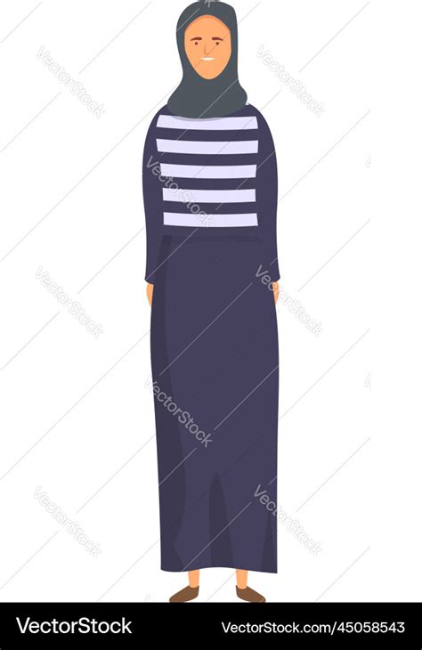 Mother Fashion Icon Cartoon Muslim Hijab Vector Image