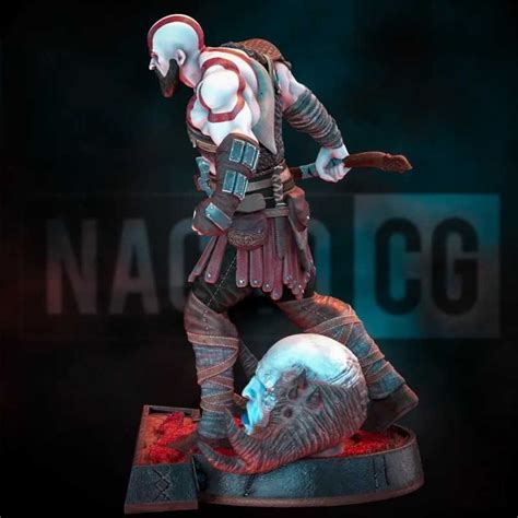 Kratos God Of War And Bust Stl 3d Print Files