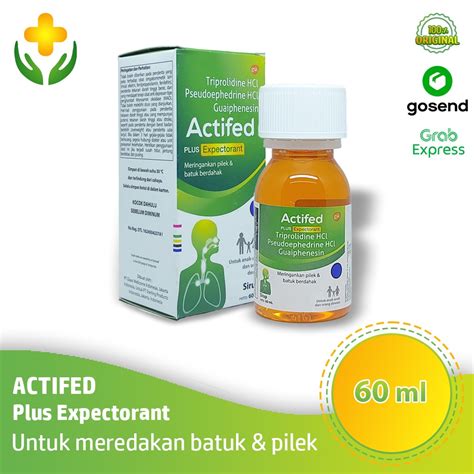 Jual Actifed Expectorant Sirup Ml Obat Batuk Berdahak Pilek Flu