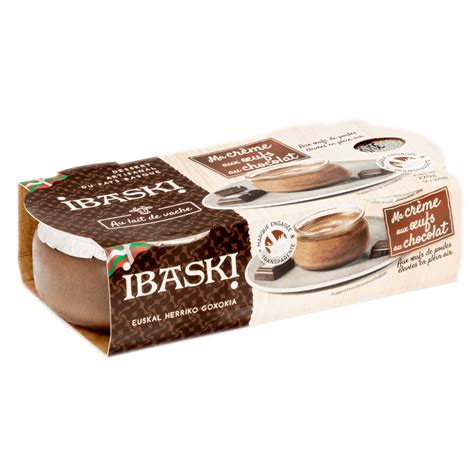 Crème aux oeufs chocolat noir cuite au four IBASKI