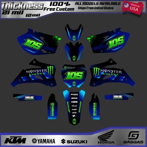 Yamaha Yz250f Yz450f 2006 2007 2008 2009 Stickers Decals Graphics Kit