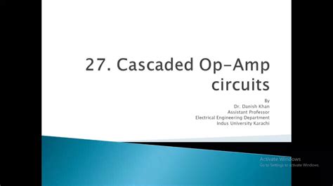 Cascaded Op Connections Cascaded Amplifiers With Solved Problems