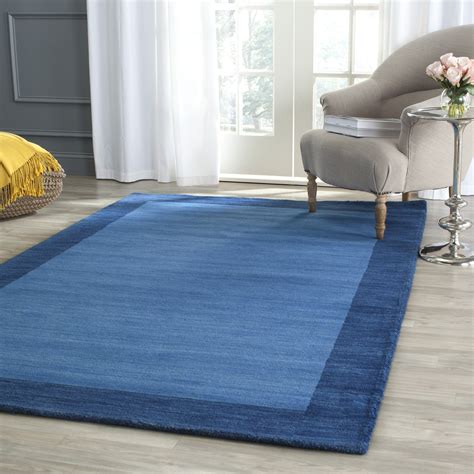 Breakwater Bay Tapis Bleu Clair Bleu Fonc En Laine Crochet La