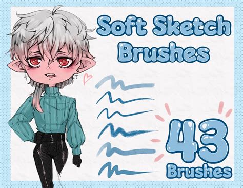 40 Soft Lineart Brushes Procreate