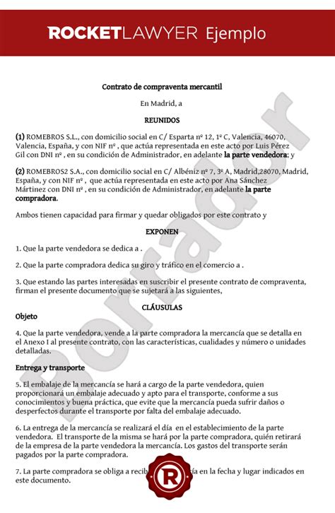 Modelo De Contrato De Compraventa Mercantil En Word Hot Sex Picture Hot Sex Picture