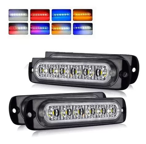 Faro Led Lateral Barra Estrobo Patrulla Modos Moto Auto Cuotas Sin