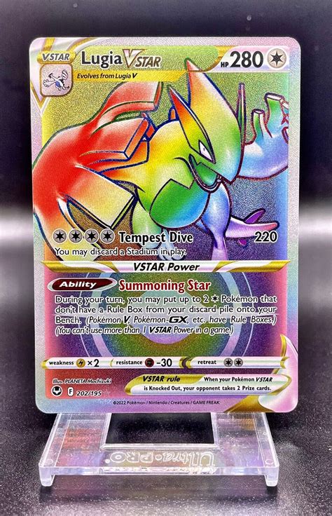 LUGIA VSTAR 202 195 NM Rainbow Secret Rare Silver Tempest Pokemon TCG