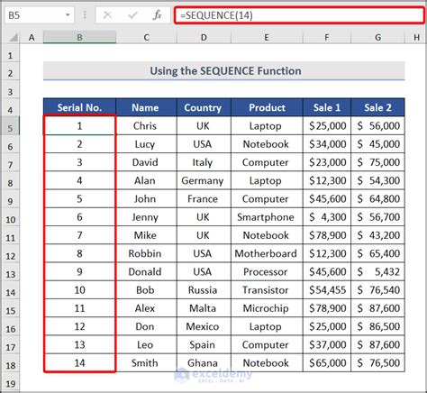 How To Do Automatic Numbering In Excel Methods Exceldemy