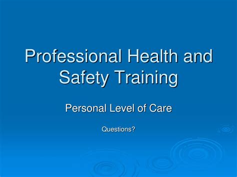 Ppt Professional Health And Safety Training Powerpoint Presentation Free Download Id 5202202