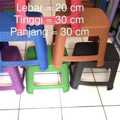 Jual Kursi Pendek Tanggung Plastik Model Anyam Rotan Bangku Jongkok