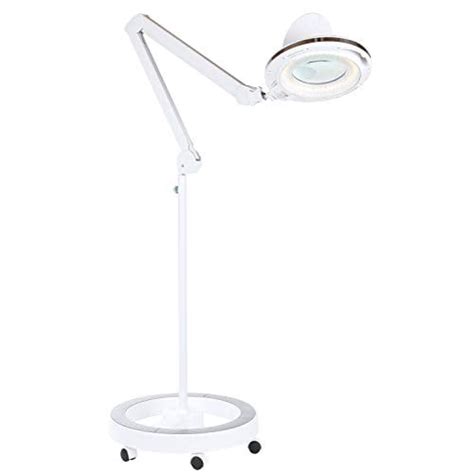 Bbrightech Lightview Pro Led Magnifying Glass Floor Lamp 6 Wheel Rolling Base Reading