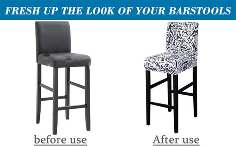 Bar Stool Covers 4 Pack Stretch Bar Stool Covers With Backs Removable Bar Stool