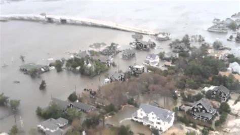 Aerial View Of New Jersey Coastline Near Seaside Heights After