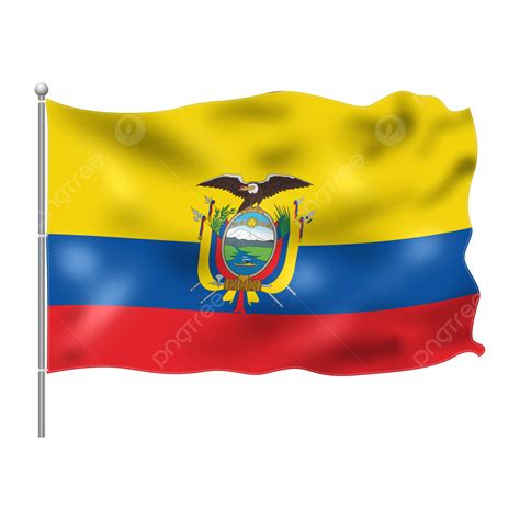 Bandeira Do Equador Voando No Poste Png Equador Bandeira A Bandeira